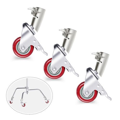 Neewer 3 Packs Professional Swivel Caster Wheels Set with 75mm Diameter