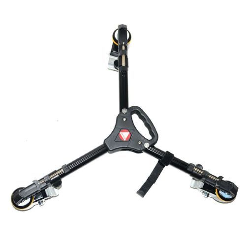 Yunteng 900 Professional 3 Wheels Folding Dolly Pulley Base for Camera Tripod