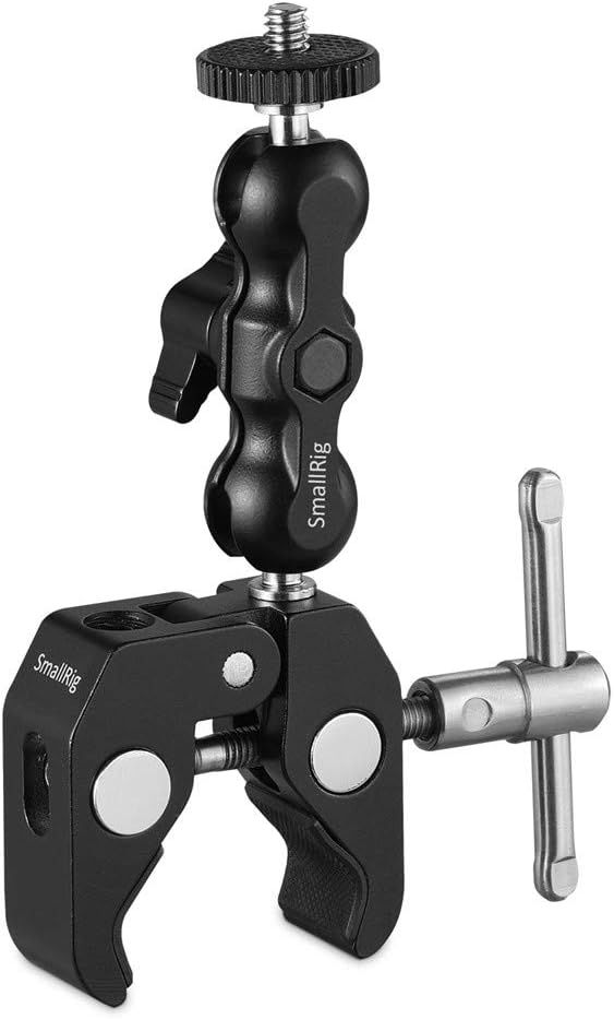 SMALLRIG Multi-Functional Ballhead Clamp Double Ball Adapter with Bottom Clamp - 2164