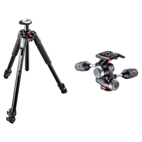 Manfrotto MT055XPRO3 Aluminum Tripod with MHXPRO-3W 3-Way Pan/Tilt Head Kit