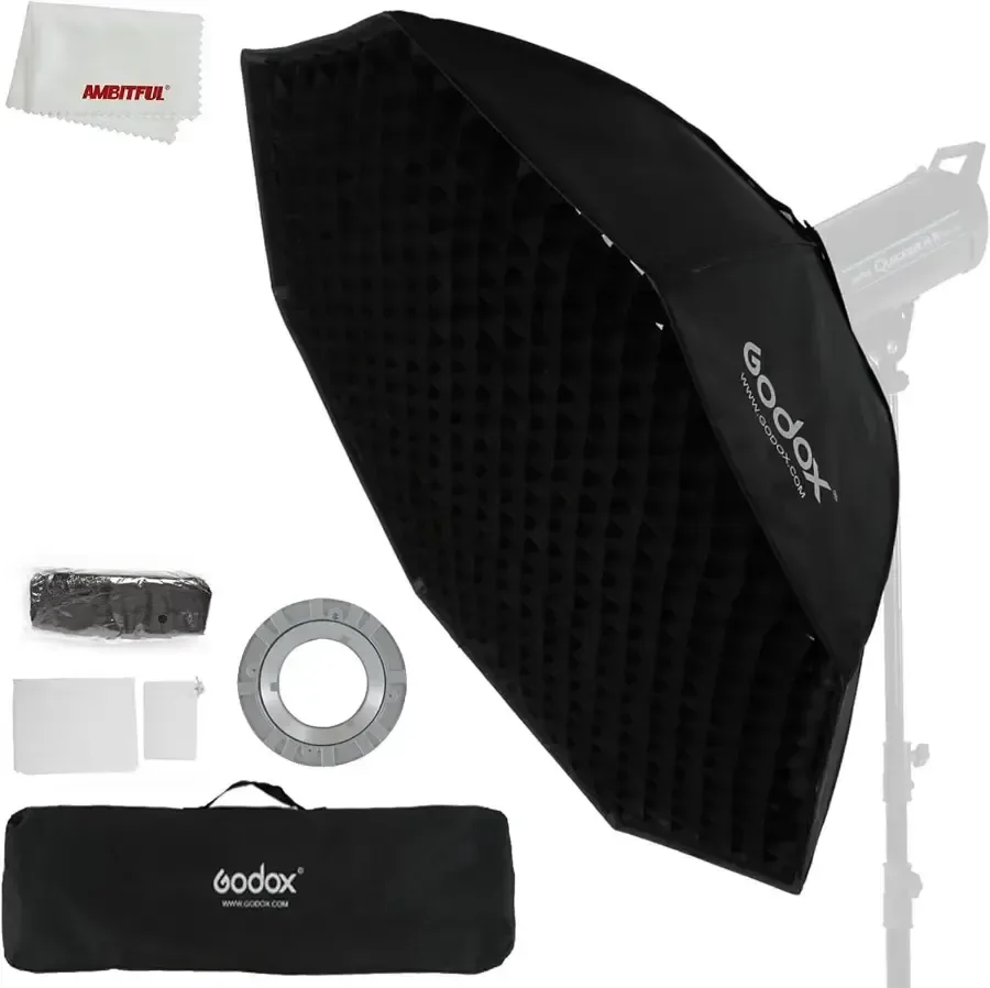 GODOX 120cm 47in Octagon Honeycomb Grid Strip Softbox Strip Box with Bowens Mount