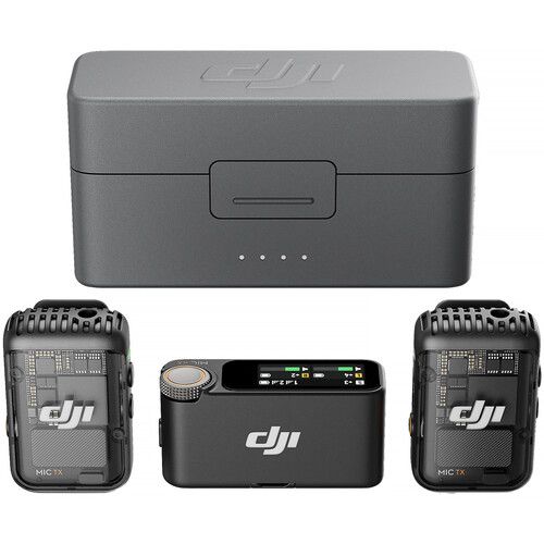 DJI Mic 2 Microphones, 2 TX + 1 RX + Charging Case