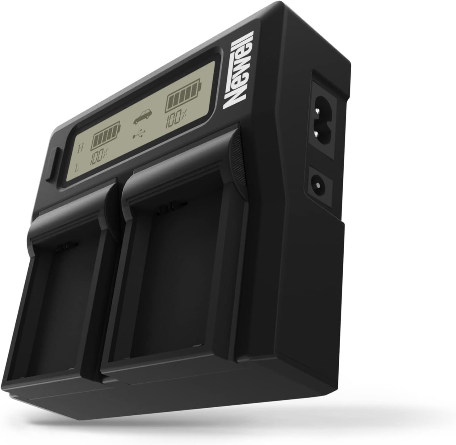 Newell DC-LCD twin battery charger compatible with NP-F970 batteries